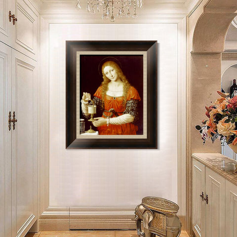 INVIN ART Framed Canvas Art Giclee Print Series#101 by Leonardo da Vinci Wall Art Living Room Home Office Decorations
