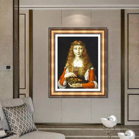 INVIN ART Framed Canvas Art Giclee Print Series#102 by Leonardo da Vinci Wall Art Living Room Home Office Decorations