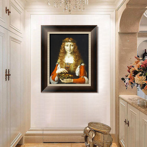 INVIN ART Framed Canvas Art Giclee Print Series#102 by Leonardo da Vinci Wall Art Living Room Home Office Decorations