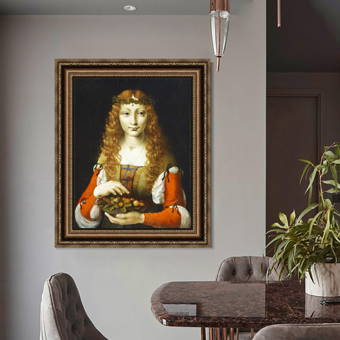 INVIN ART Framed Canvas Art Giclee Print Series#102 by Leonardo da Vinci Wall Art Living Room Home Office Decorations