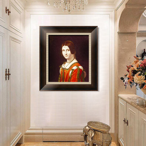 INVIN ART Framed Canvas Art Giclee Print Series#103 by Leonardo da Vinci Wall Art Living Room Home Office Decorations