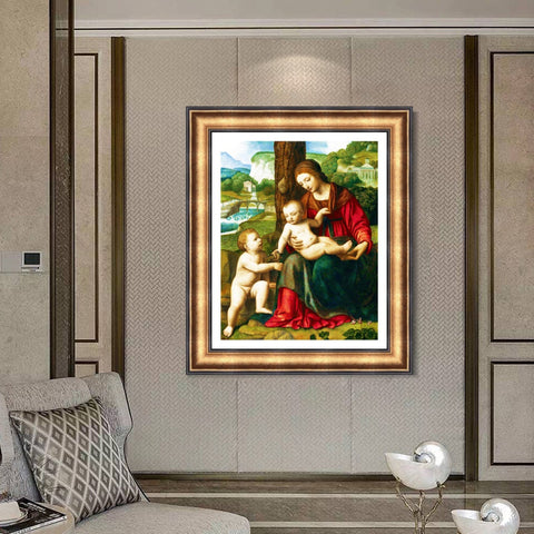 INVIN ART Framed Canvas Art Giclee Print Series#105 by Leonardo da Vinci Wall Art Living Room Home Office Decorations