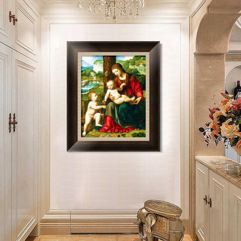 INVIN ART Framed Canvas Art Giclee Print Series#105 by Leonardo da Vinci Wall Art Living Room Home Office Decorations