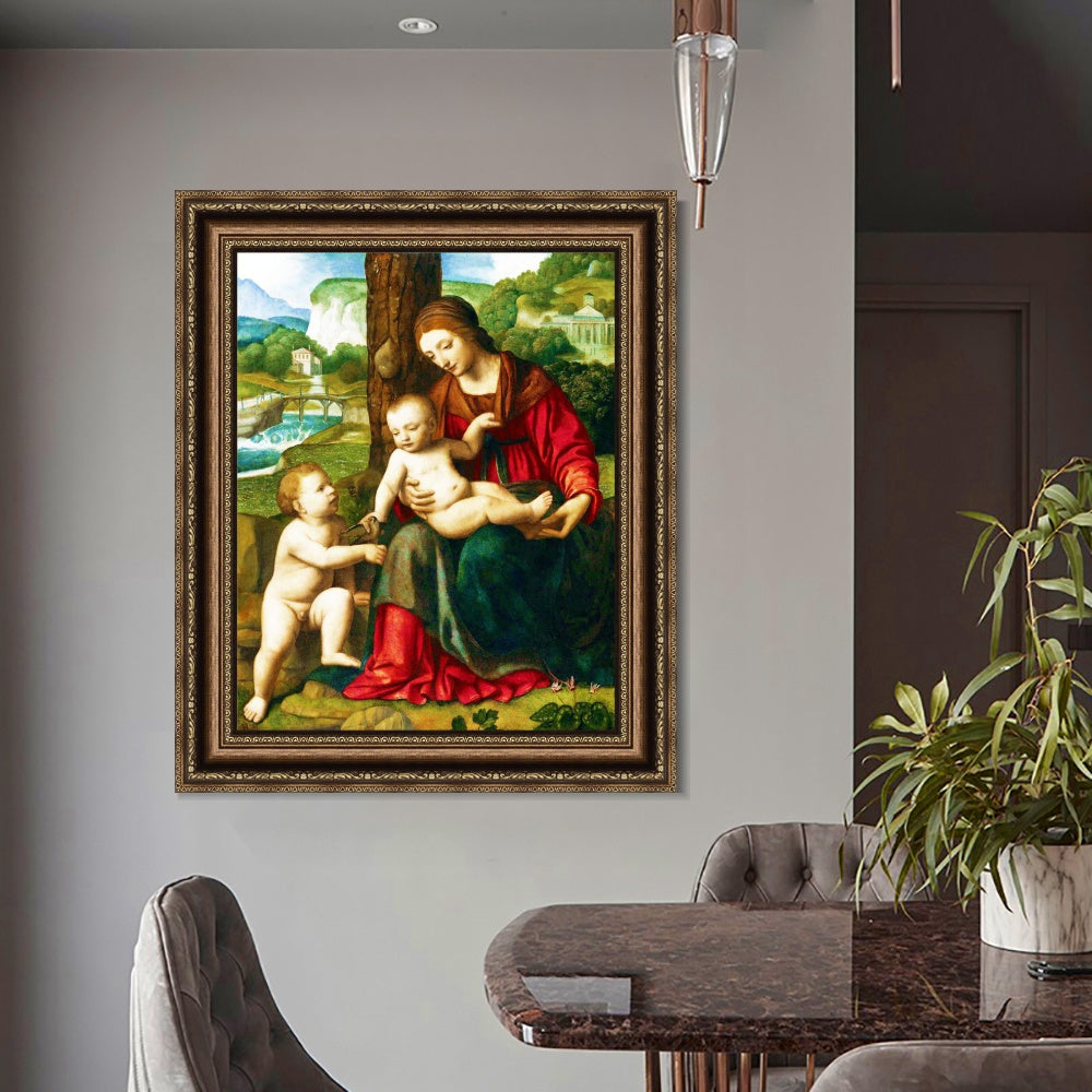 INVIN ART Framed Canvas Art Giclee Print Series#105 by Leonardo da Vinci Wall Art Living Room Home Office Decorations