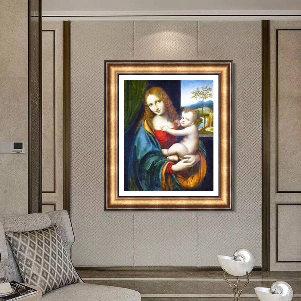 INVIN ART Framed Canvas Art Giclee Print Series#106 by Leonardo da Vinci Wall Art Living Room Home Office Decorations