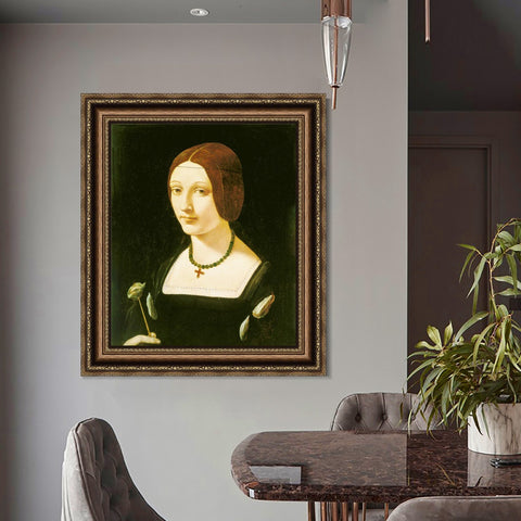 INVIN ART Framed Canvas Art Giclee Print Series#107 by Leonardo da Vinci Wall Art Living Room Home Office Decorations