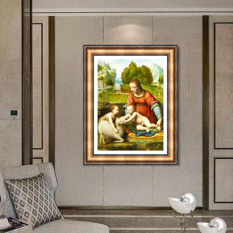 INVIN ART Framed Canvas Art Giclee Print Series#108 by Leonardo da Vinci Wall Art Living Room Home Office Decorations