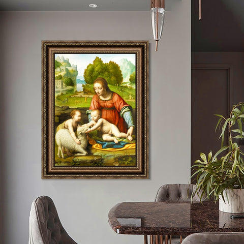 INVIN ART Framed Canvas Art Giclee Print Series#108 by Leonardo da Vinci Wall Art Living Room Home Office Decorations