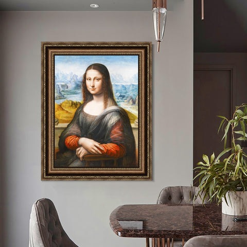 INVIN ART Framed Canvas Art Giclee Print Series#110 by Leonardo da Vinci Wall Art Living Room Home Office Decorations