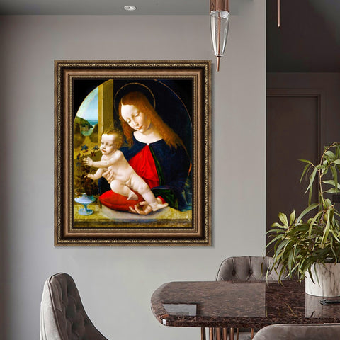 INVIN ART Framed Canvas Art Giclee Print Series#115 by Leonardo da Vinci Wall Art Living Room Home Office Decorations