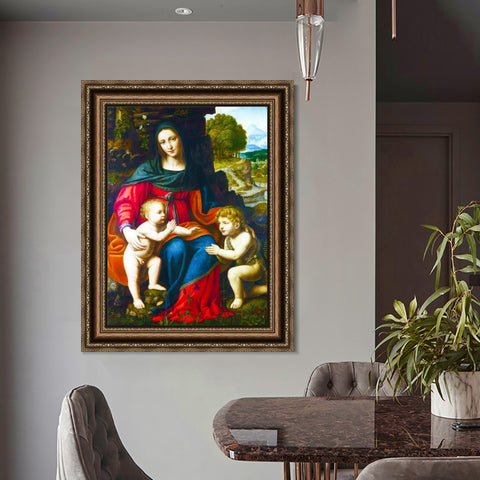 INVIN ART Framed Canvas Art Giclee Print Series#119 by Leonardo da Vinci Wall Art Living Room Home Office Decorations