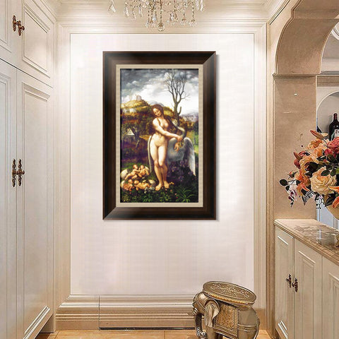 INVIN ART Framed Canvas Art Giclee Print Series#121 by Leonardo da Vinci Wall Art Living Room Home Office Decorations