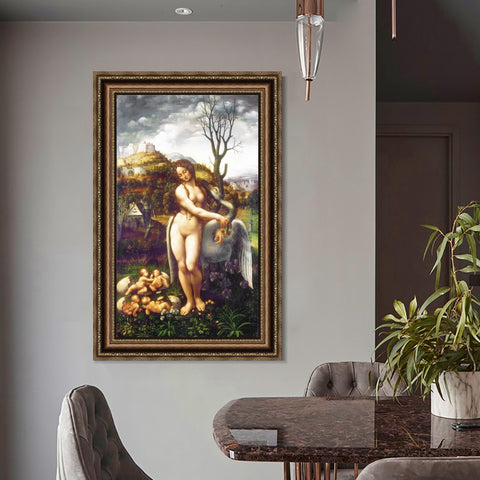 INVIN ART Framed Canvas Art Giclee Print Series#121 by Leonardo da Vinci Wall Art Living Room Home Office Decorations