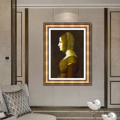 INVIN ART Framed Canvas Art Giclee Print Series#122 by Leonardo da Vinci Wall Art Living Room Home Office Decorations