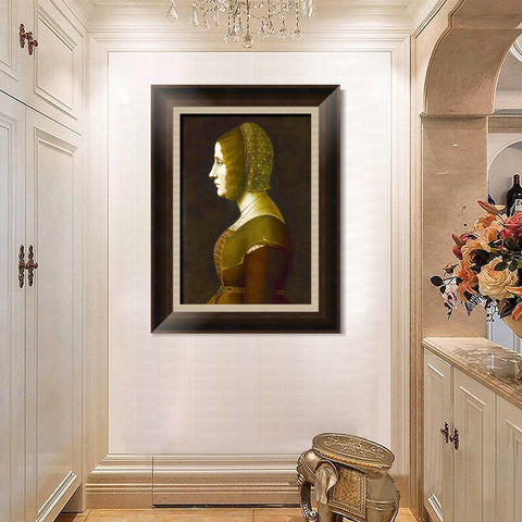 INVIN ART Framed Canvas Art Giclee Print Series#122 by Leonardo da Vinci Wall Art Living Room Home Office Decorations