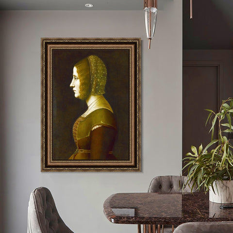 INVIN ART Framed Canvas Art Giclee Print Series#122 by Leonardo da Vinci Wall Art Living Room Home Office Decorations