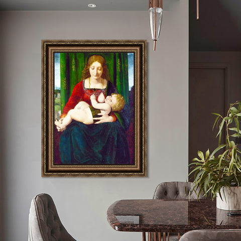 INVIN ART Framed Canvas Art Giclee Print Series#123 by Leonardo da Vinci Wall Art Living Room Home Office Decorations