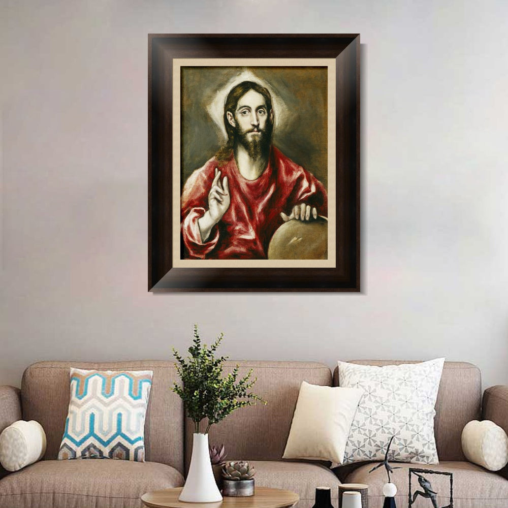 INVIN ART Framed Canvas Art Giclee Print El Salvador by El Greco Wall Art