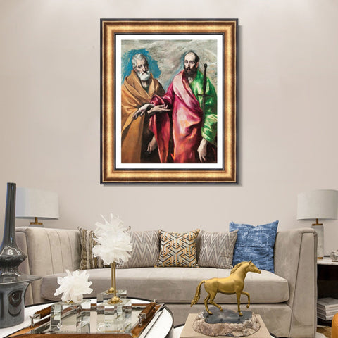 INVIN ART Framed Canvas Art Giclee Print Series#022 by El Greco Wall Art Living Room Home Office Decorations
