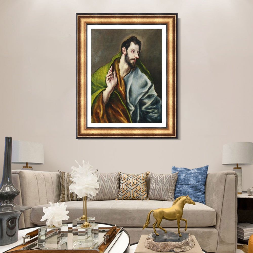 INVIN ART Framed Canvas Art Giclee Print Santo Tom篓垄s by El Greco Wall Art