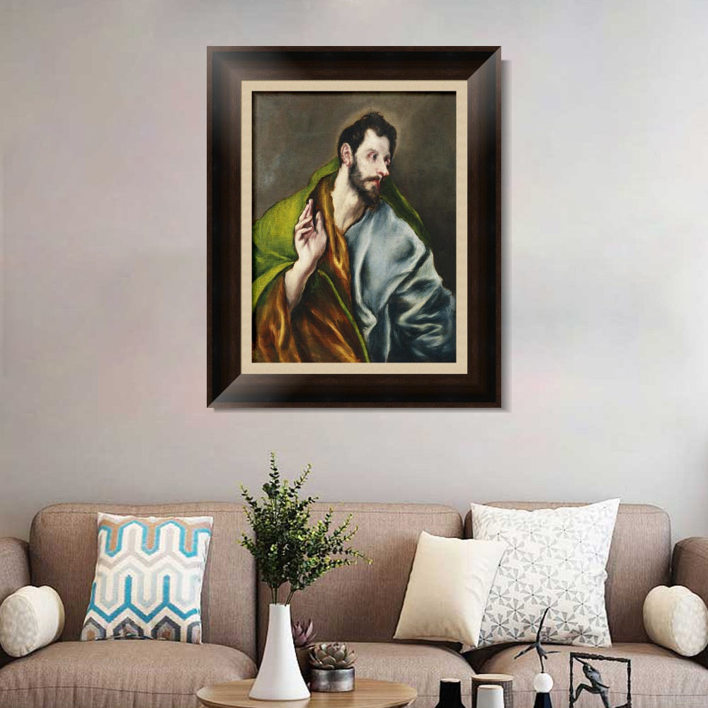 INVIN ART Framed Canvas Art Giclee Print Santo Tom篓垄s by El Greco Wall Art