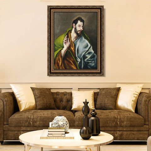 INVIN ART Framed Canvas Art Giclee Print Santo Tomás by El Greco Wall Art Living Room Home Office Decorations