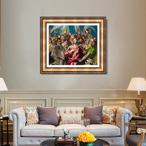 INVIN ART Framed Canvas Art Giclee Print Series#064 by El Greco Wall Art Living Room Home Office Decorations