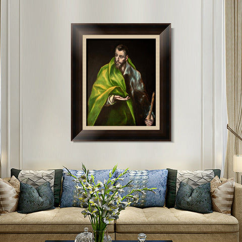 INVIN ART Framed Canvas Art Giclee Print Apostle St. James The Greater,1606 by El Greco Wall Art Living Room Home Office Decorations