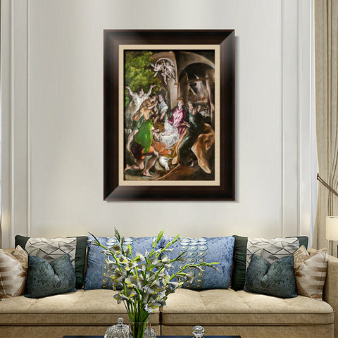 INVIN ART Framed Canvas Art Giclee Print Series#069 by El Greco Wall Art Living Room Home Office Decorations