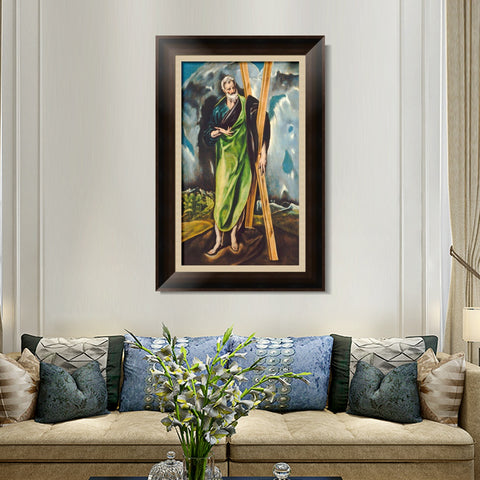 INVIN ART Framed Canvas Art Giclee Print Saint Andrew by El Greco Wall Art Living Room Home Office Decorations