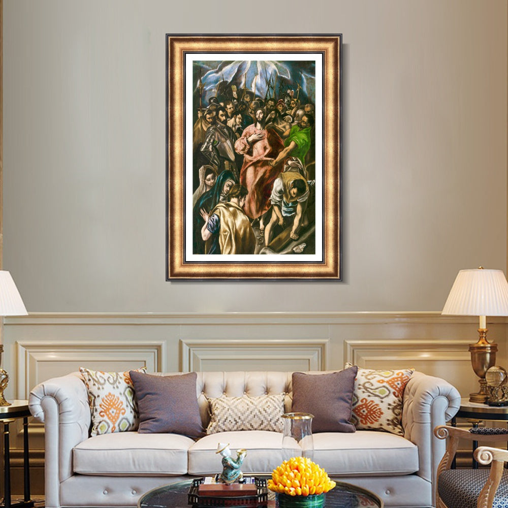 INVIN ART Framed Canvas Art Giclee Print Series#086 by El Greco Wall Art