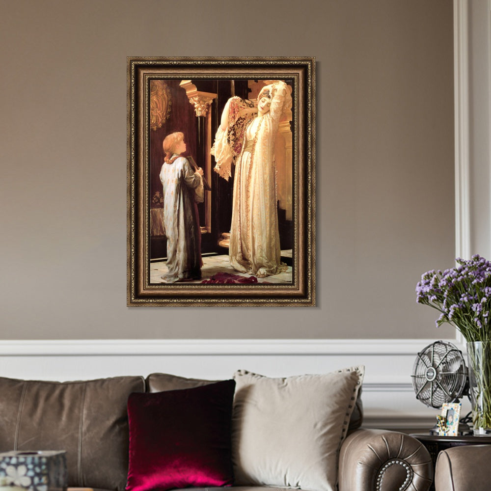 INVIN ART Framed Canvas Art Giclee Print light of the harem by Lord Frederick Leighton Wall Art