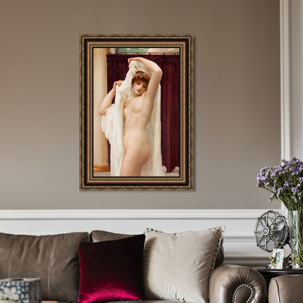 INVIN ART Framed Canvas Art Giclee Print daedalus and icarus#021 by Lord Frederick Leighton Wall Art