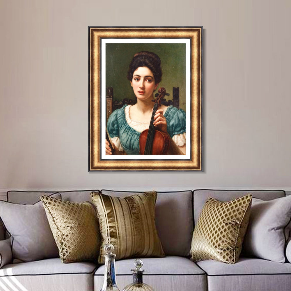INVIN ART Framed Canvas Art Giclee Print Series#024 by Lord Frederick Leighton Wall Art
