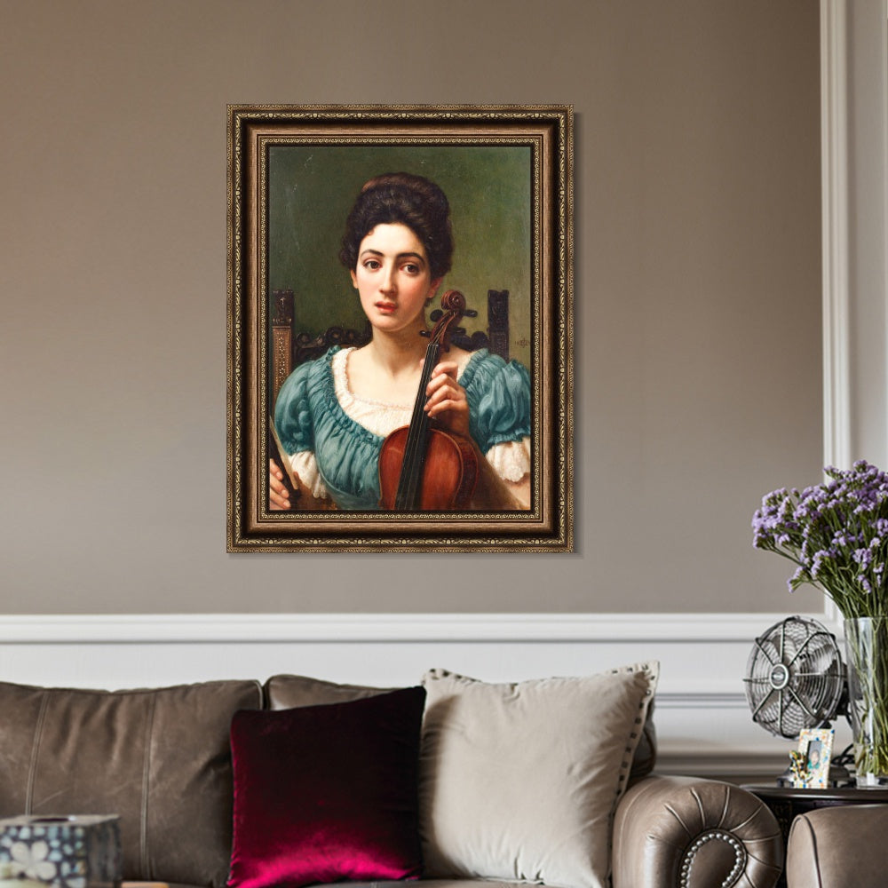 INVIN ART Framed Canvas Art Giclee Print Series#024 by Lord Frederick Leighton Wall Art