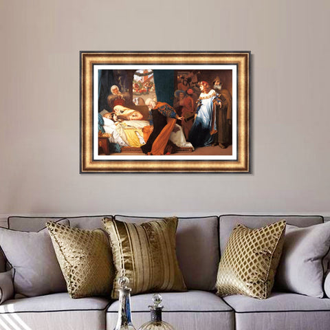 INVIN ART Framed Canvas Art Giclee Print Series#026 by Lord Frederick Leighton Wall Art Living Room Home Office Decorations