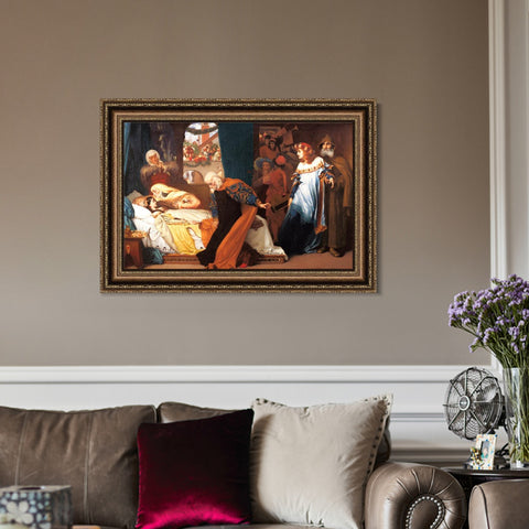 INVIN ART Framed Canvas Art Giclee Print Series#026 by Lord Frederick Leighton Wall Art Living Room Home Office Decorations