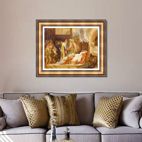 INVIN ART Framed Canvas Art Giclee Print Series#028 by Lord Frederick Leighton Wall Art Living Room Home Office Decorations