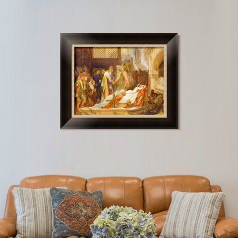INVIN ART Framed Canvas Art Giclee Print Series#028 by Lord Frederick Leighton Wall Art Living Room Home Office Decorations