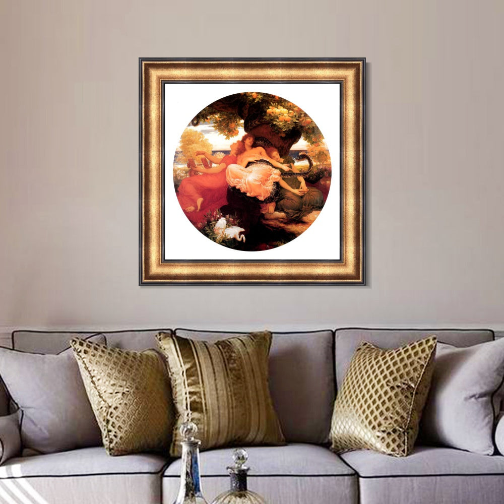 INVIN ART Framed Canvas Art Giclee Print the Garden of the Hesperides by Lord Frederick Leighton Wall Art