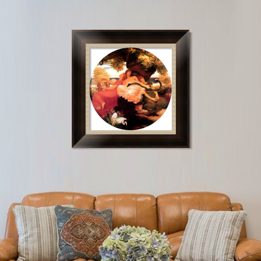 INVIN ART Framed Canvas Art Giclee Print the Garden of the Hesperides by Lord Frederick Leighton Wall Art