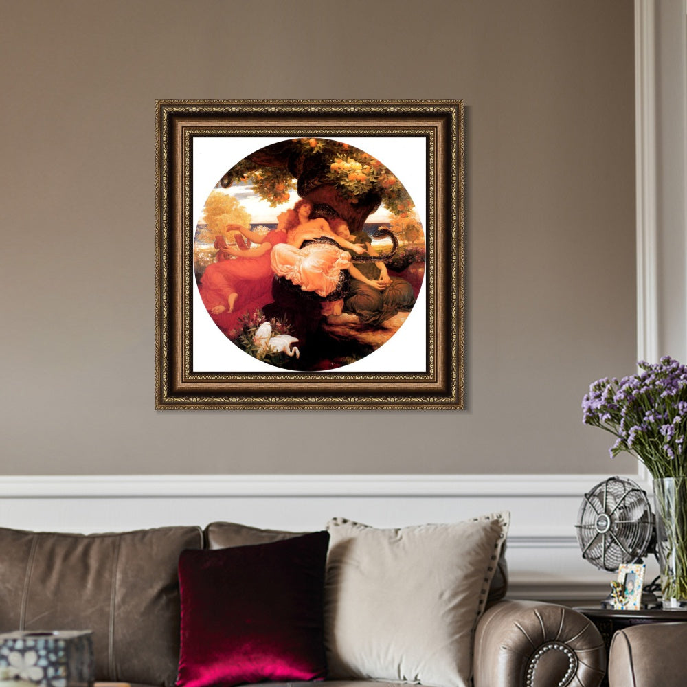 INVIN ART Framed Canvas Art Giclee Print the Garden of the Hesperides by Lord Frederick Leighton Wall Art