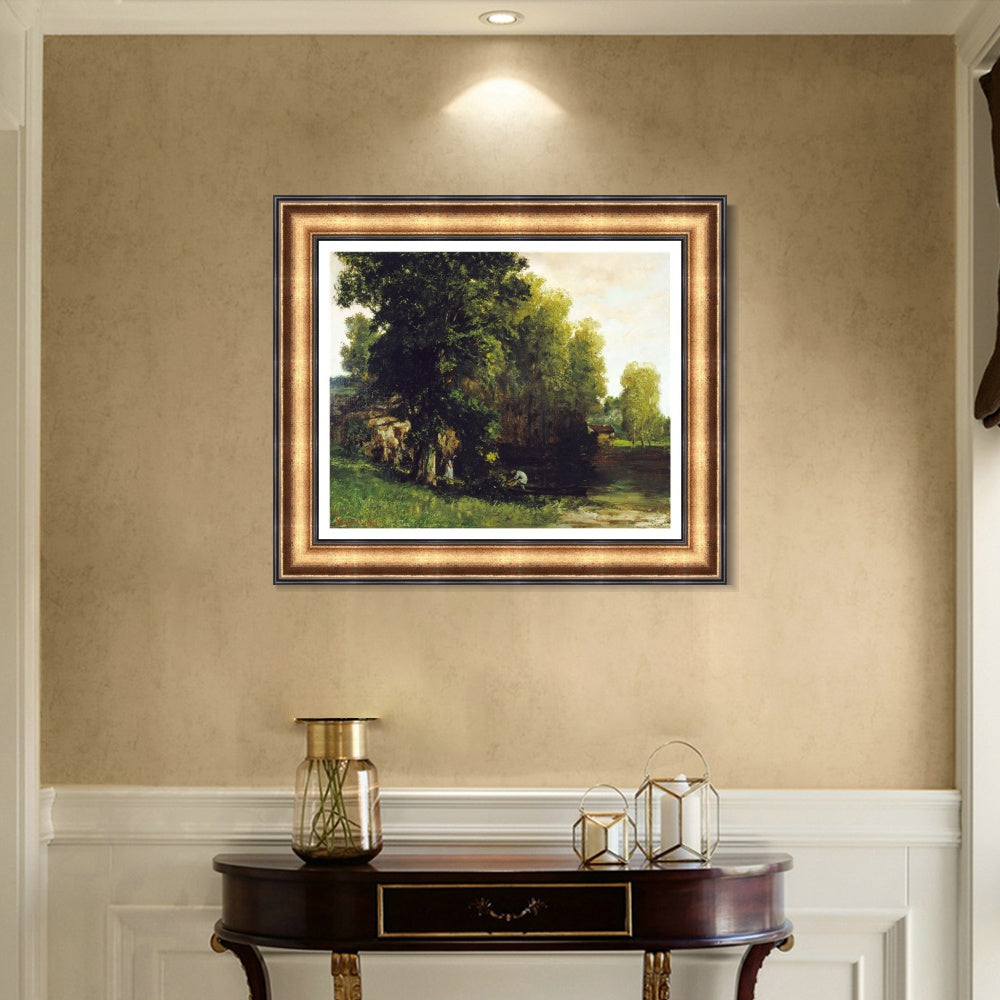 INVIN ART Framed Canvas Art Giclee Print Series#004 by Gustave Courbet Wall Art