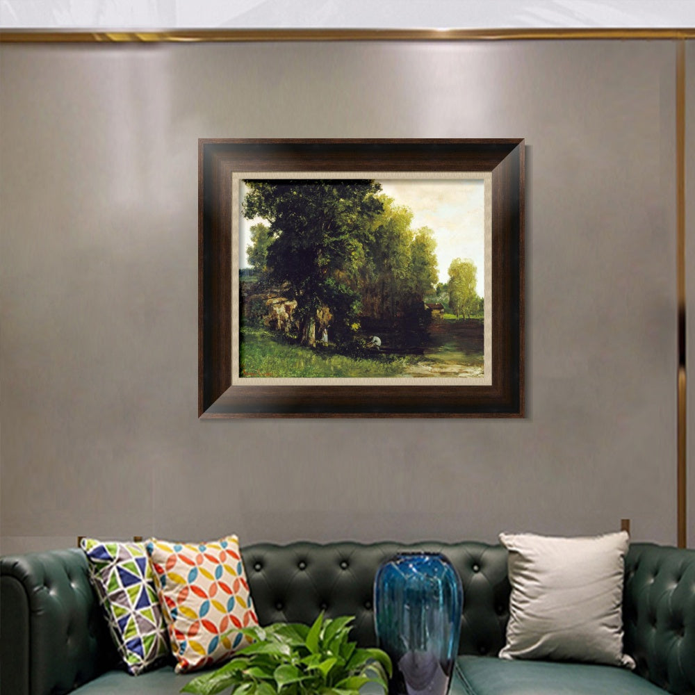 INVIN ART Framed Canvas Art Giclee Print Series#004 by Gustave Courbet Wall Art