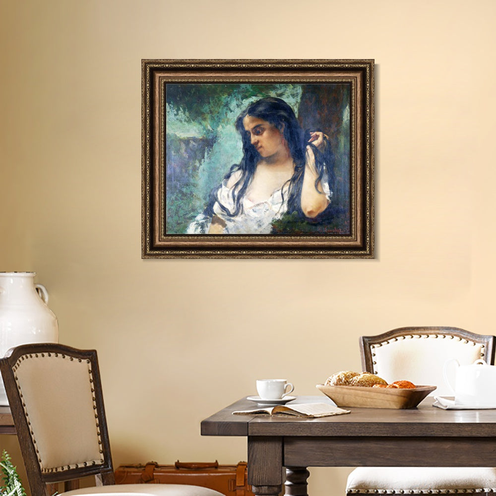 INVIN ART Framed Canvas Art Giclee Print Series#007 by Gustave Courbet Wall Art