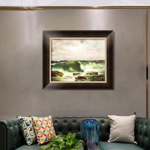 INVIN ART Framed Canvas Art Giclee Print Series#009 by Gustave Courbet Wall Art Living Room Home Office Decorations