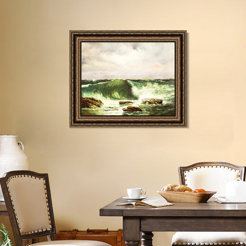 INVIN ART Framed Canvas Art Giclee Print Series#009 by Gustave Courbet Wall Art Living Room Home Office Decorations
