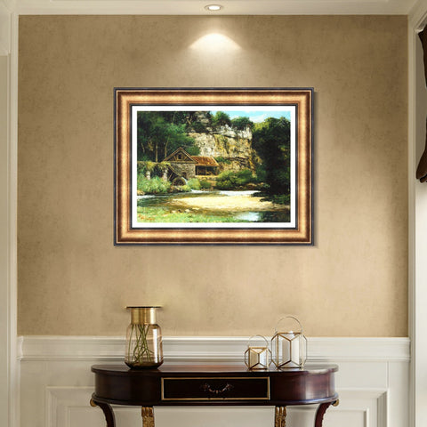INVIN ART Framed Canvas Art Giclee Print Series#013 by Gustave Courbet Wall Art Living Room Home Office Decorations