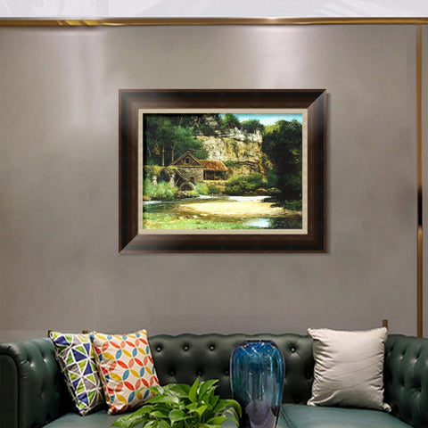 INVIN ART Framed Canvas Art Giclee Print Series#013 by Gustave Courbet Wall Art Living Room Home Office Decorations