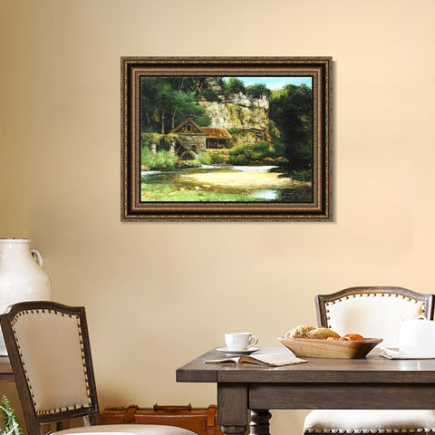 INVIN ART Framed Canvas Art Giclee Print Series#013 by Gustave Courbet Wall Art Living Room Home Office Decorations